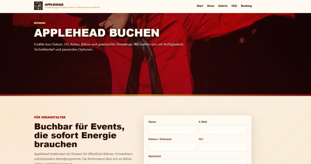 Beispielbild der Referenz applehead.live